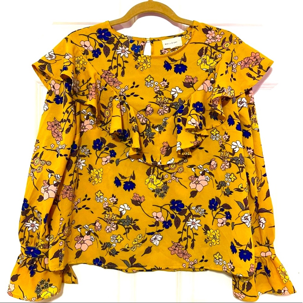 🌼🌻 MelloDay long sleeve floral blouse 🌻🌼